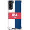 USA Flag Color Block Galaxy S21 5G Clear Case