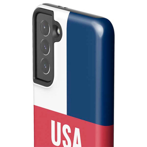 USA Flag Color Block Galaxy S21 5G Pro Case