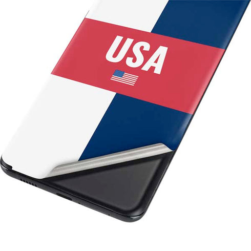 USA Flag Color Block Galaxy S21 5G Skin