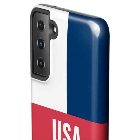 USA Flag Color Block Galaxy S21 Plus 5G Pro Case