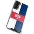 USA Flag Color Block Galaxy S22 Clear Case
