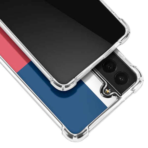 USA Flag Color Block Galaxy S22 Clear Case