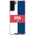 USA Flag Color Block Galaxy S22 Plus Clear Case