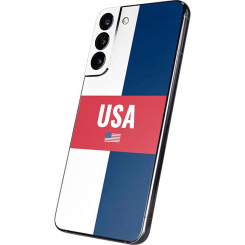 USA Flag Color Block Galaxy S22 Plus Skin