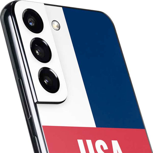 USA Flag Color Block Galaxy S22 Plus Skin