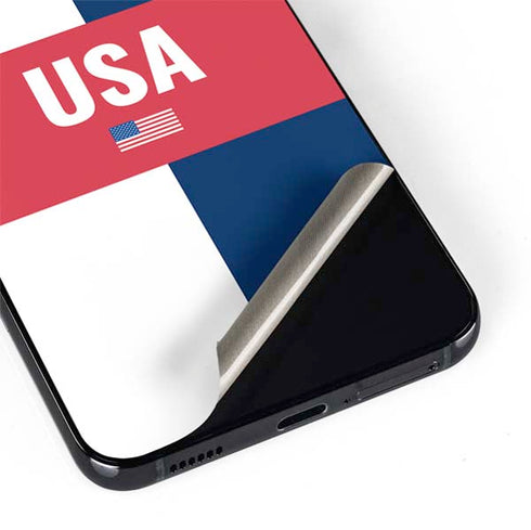 USA Flag Color Block Galaxy S22 Plus Skin