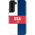 USA Flag Color Block Galaxy S22 Pro Case