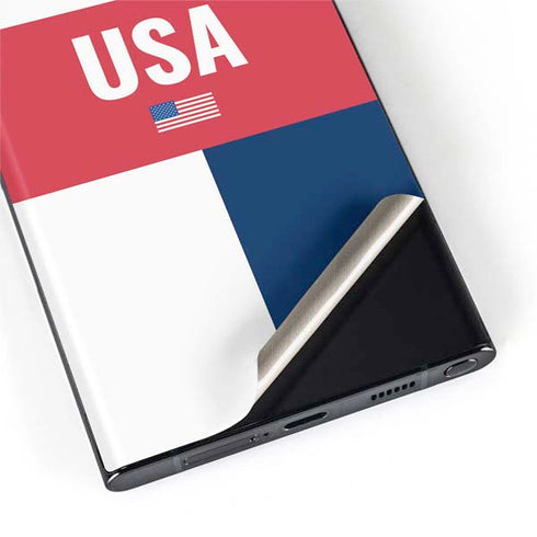 USA Flag Color Block Galaxy S22 Ultra Skin