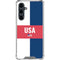 USA Flag Color Block Galaxy S23 FE Clear Case