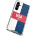 USA Flag Color Block Galaxy S23 FE Clear Case
