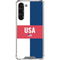 USA Flag Color Block Galaxy S23 Plus Clear Case
