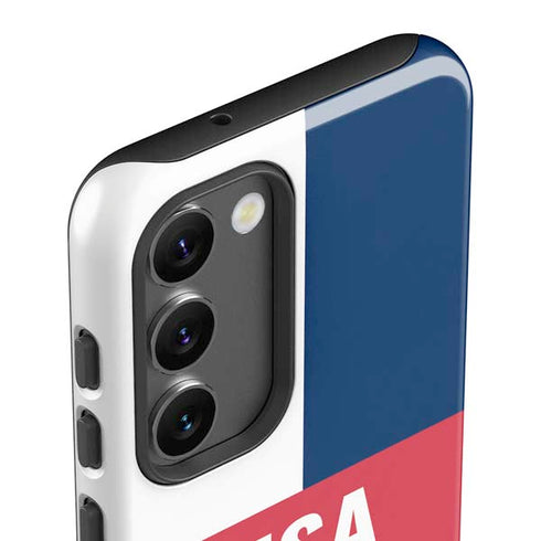 USA Flag Color Block Galaxy S23 Plus Pro Case