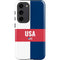 USA Flag Color Block Galaxy S23 Pro Case