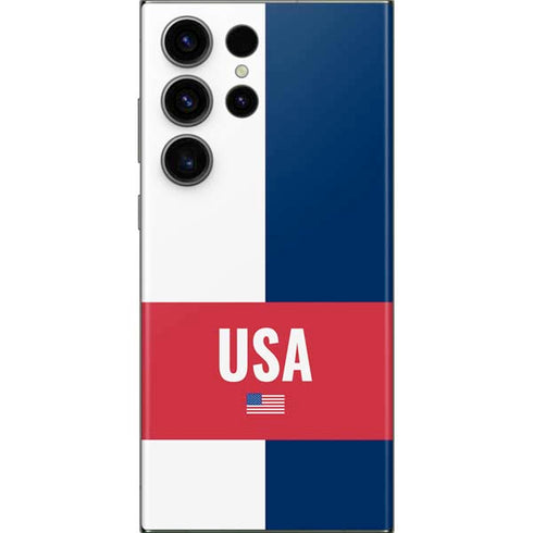 USA Flag Color Block Galaxy S23 Ultra Skin