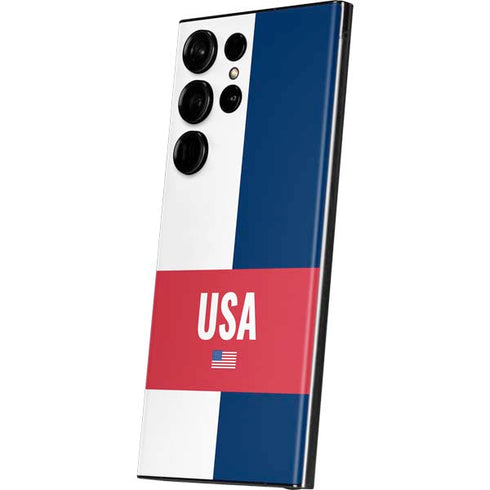 USA Flag Color Block Galaxy S23 Ultra Skin