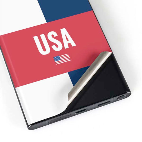 USA Flag Color Block Galaxy S23 Ultra Skin