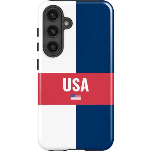 USA Flag Color Block Galaxy S24 Impact Case