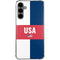 USA Flag Color Block Galaxy S24 Plus Clear Case