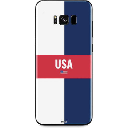 USA Flag Color Block Galaxy S8 Plus Skin