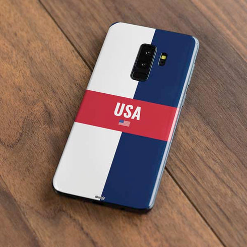 USA Flag Color Block Galaxy S9 Plus Skin
