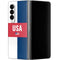 USA Flag Color Block Galaxy Z Fold4 5G Skin