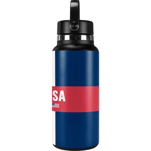 USA Flag Color Block Hydro Flask 32oz Wide Mouth Skin