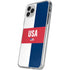 USA Flag Color Block iPhone 11 Pro Clear Case