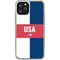 USA Flag Color Block iPhone 11 Pro Clear Case