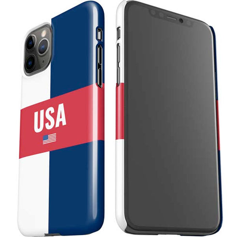 USA Flag Color Block iPhone 11 Pro Lite Case