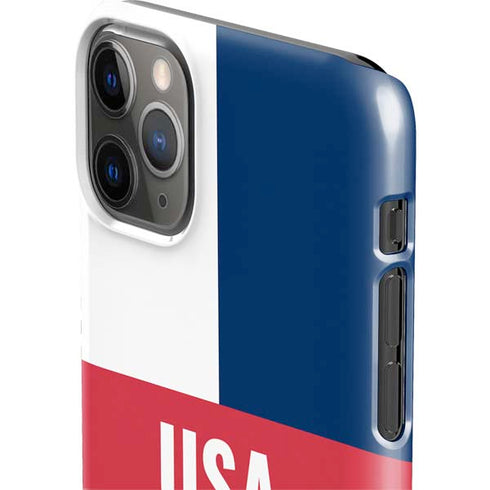 USA Flag Color Block iPhone 11 Pro Max Lite Case