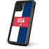 USA Flag Color Block iPhone 11 Pro Max Waterproof Case
