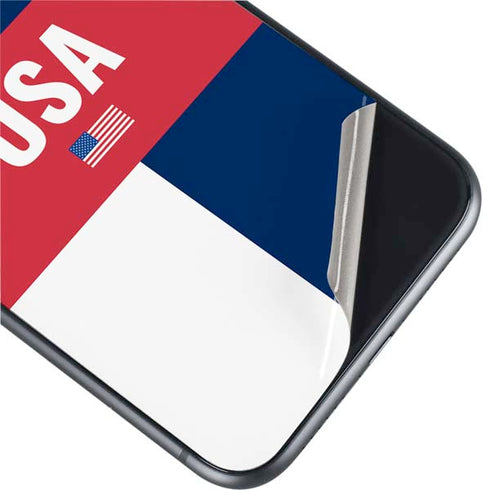 USA Flag Color Block iPhone 11 Skin