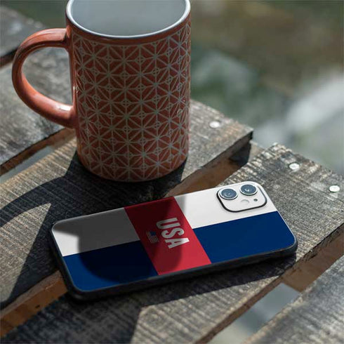 USA Flag Color Block iPhone 11 Skin