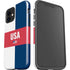 USA Flag Color Block iPhone 12 Impact Case