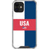USA Flag Color Block iPhone 12 Mini Clear Case
