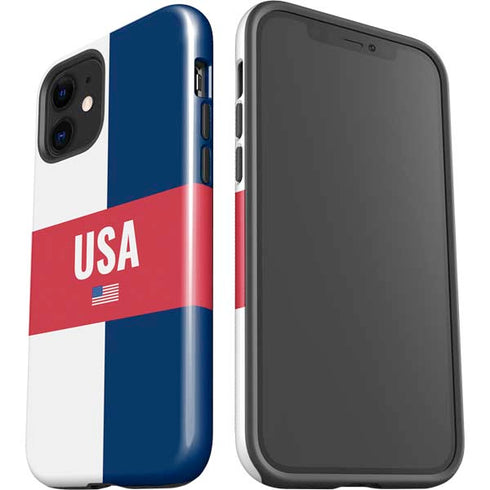 USA Flag Color Block iPhone 12 Mini Impact Case