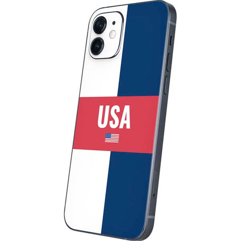 USA Flag Color Block iPhone 12 Mini Skin