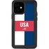 USA Flag Color Block iPhone 12 Mini Waterproof Case
