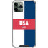 USA Flag Color Block iPhone 12 Pro Clear Case