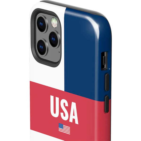 USA Flag Color Block iPhone 12 Pro Max Impact Case