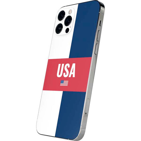 USA Flag Color Block iPhone 12 Pro Max Skin