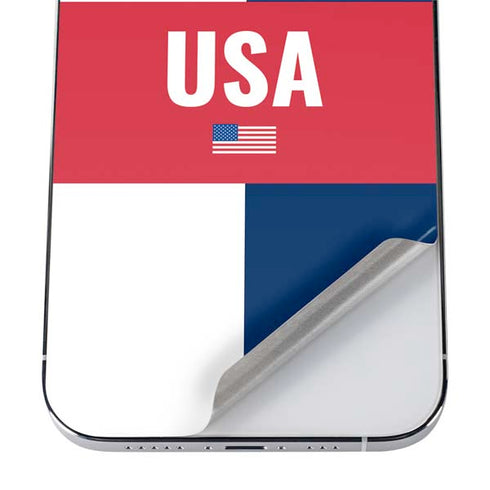 USA Flag Color Block iPhone 12 Pro Max Skin