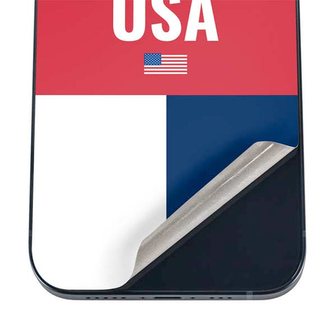 USA Flag Color Block iPhone 12 Skin