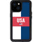 USA Flag Color Block iPhone 13 Mini Waterproof Case