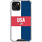 USA Flag Color Block iPhone 14 Clear Case