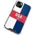 USA Flag Color Block iPhone 14 Clear Case