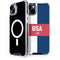 USA Flag Color Block iPhone 14 MagSafe Case