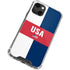 USA Flag Color Block iPhone 14 Plus Clear Case