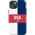 USA Flag Color Block iPhone 15 Impact Case