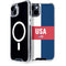 USA Flag Color Block iPhone 15 Plus MagSafe Case